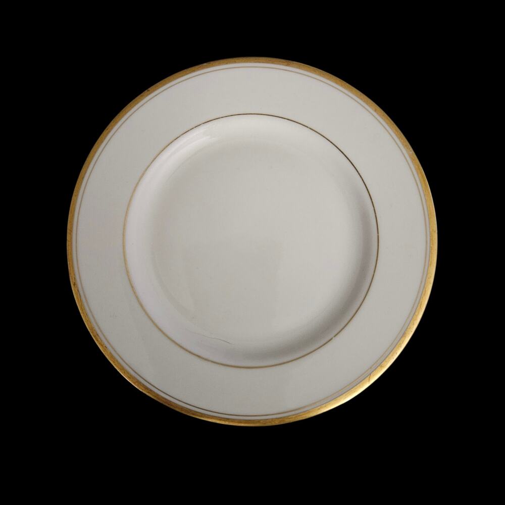 Theodore Haviland Oxford Bread Plates Set of 2 Gold Trim Porcelain